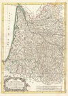 1771 Bonne Map of Gironde and Gascony, France (Bordeaux Wine)
