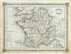 1852 Dufour Map of France in Antiquity  or Gaul