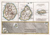 1780 Raynal and Bonne Map of Mascarene Islands: Reunion, Mauritius, Bourbon