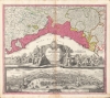 1716 Homann Map of Genoa, Italy