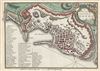 1800 Stockdale Map or Plan of the City of Genoa, Italy