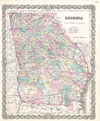 1855 Colton Map of Georgia