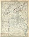 1833 S.D.U.K. Map of Georgia, Tennessee, Alabama, North Carolina and South Carolina