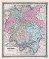 1858 Colton Map of Germany