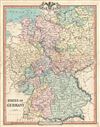 1850 Cruchley Map of Germany