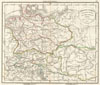 1832 Delamarche Map of Germany in Roman Times