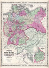 1866 Johnson Map of Prussia and Germany