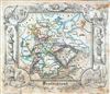 1846 Lowenberg Whimsical Map of Germany