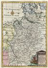 1747 Bowen Map of Northwestern Germany (Westphalia, Lower Saxony)