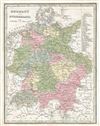 1835 Bradford Map of Germany and Switzerland