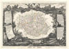 1852 Levasseur Map of the Department du Gers, France (Armagnac Region)