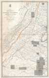 1869 Michler Map of Civil War Battles from Gettysburg, PA to Appomattox, VA