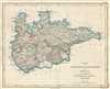 1854 Pharoah Map of the Ghunapoor, Davercondah and Pangull Circars , India