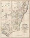 1853 Phillip Map of the Gold Fields of New South Wales, Australia