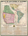 1849 Ensign and Thayer Boradside Map of the California Gold Rush