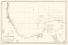 1826 Depot de la Marine Nautical Chart or Map of Bay of Campeche, Mexico