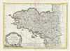 1771 Bonne Map of Brittany, France