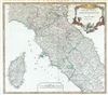 1750 Vaugondy Map of Central Italy (Tuscany and Corsica)