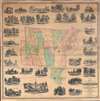 1854 Woodford and Clark City Map of Great Barrington, Berkshires, Massachusetts