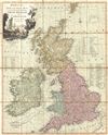 1801 Bowles Pocket Map of the Kingdom of Great Britain and Ireland