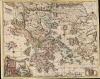 1694 Antonio Pacifico Venetian Map of Greece and Balkans - Great Turkish War