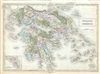 1851 Black Map of Greece