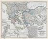 1854 Spruner Map of Greece and Asia Minor to 1453 (Conquest of Constantinople)