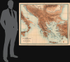 1884 Kiepert Topographic Map of Greece and the Balkans