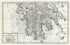 1782 Delisle de Sales Map of Southern Greece