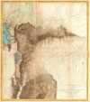 1855 Jefferson Davis Map of Utah, Salt Lake City, and the Green River Valley