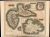 1814 Thomson / Kirkwood Map of Guadaloupe, Antigua, Marie Galante (West Indies)