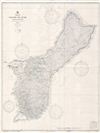 1945 World War II (WWII) U.S. Navy Map of Guam