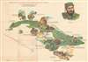 1962 Jimenez Pictorial Map of the Cuban Revolution