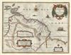 1635 Blaeu Map of Guiana, Venezuela and El Dorado