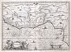 1670 Ogilby Map of West Africa ( Gold Coast, Slave Coast, Ivory Coast )