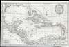 1777 Kitchin Map of the Gulf of Mexico and the Caribbean
