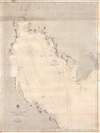 1858 Admiralty Nautical Chart or Maritime Map of the Gulf of Siam
