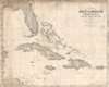 1873 Imray Blueback Chart or Map of the Gulf of Mexico and the West Indies