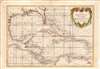 1793 Russian 'New Atlas' Map of the West Indies, Gulf of Mexico, Florida,Caribbean
