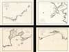 1819 Set of Four Depot Generale de la Marine Charts of Hainan Island, China