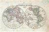 1849 Meyer Map of the World in Hemispheres