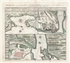 1757 Homann Heirs Map of Halifax, Quebec City, and Louisbourg, Canada