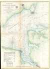 1857 U.S. Coast Survey Chart or Map of Hampton Roads, Virginia