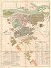 1927 Abramovich City Plan or Map of Harbin, China in Cyrillic