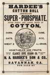 1880 Broadsheet Ad for Savannah based Hardee's Son Cotton Fertilizer