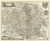1721 De Wit Map of Hesse, Germany