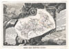 1852 Levasseur Map of the Department Hautes Alpes, France