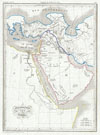 1843 Malte Brun Map of the Biblical Lands of the Hebrews (Egypt, Arabia, Israel, Turkey)