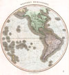 1814 Thomson Map of the Western Hemisphere ( North America & South America )