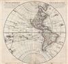 1724 Delisle Map of the Western Hemisphere or America